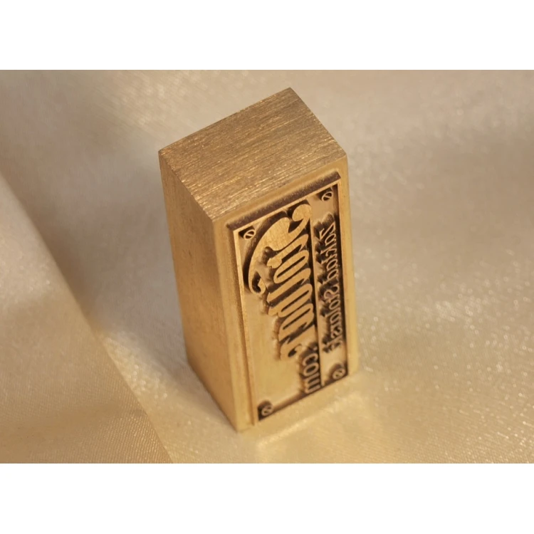 Messing-Matrize / Stempel 43x19mm Gravurtiefe etwa 1,5mm