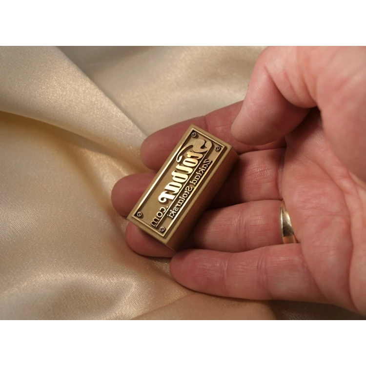 Messing-Matrize / Stempel 43x19mm Gravurtiefe etwa 1,5mm