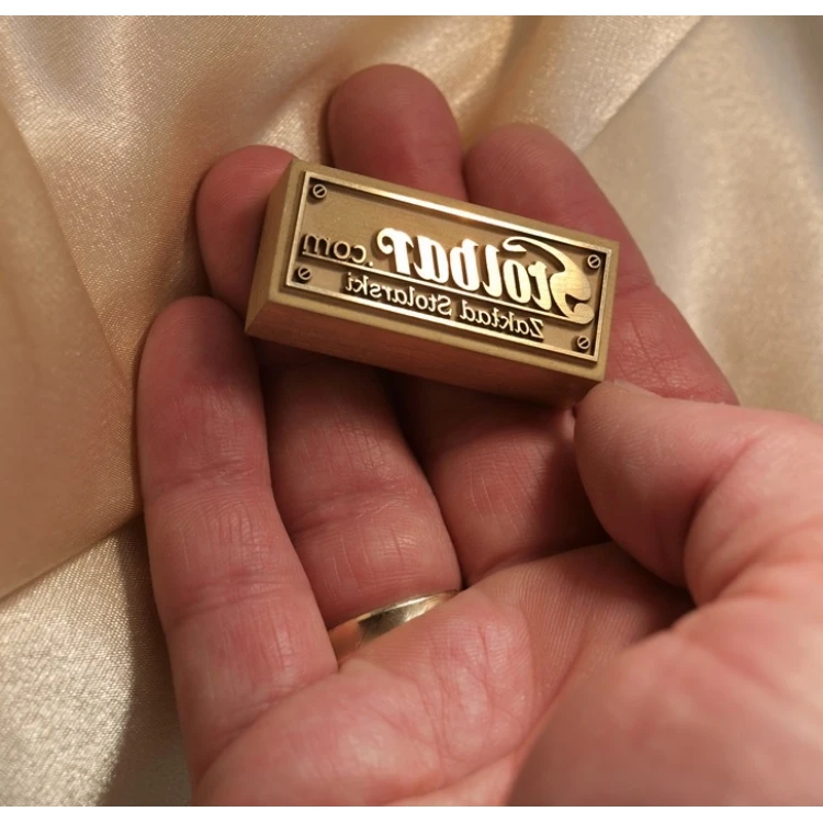 Messing-Matrize / Stempel 43x19mm Gravurtiefe etwa 1,5mm