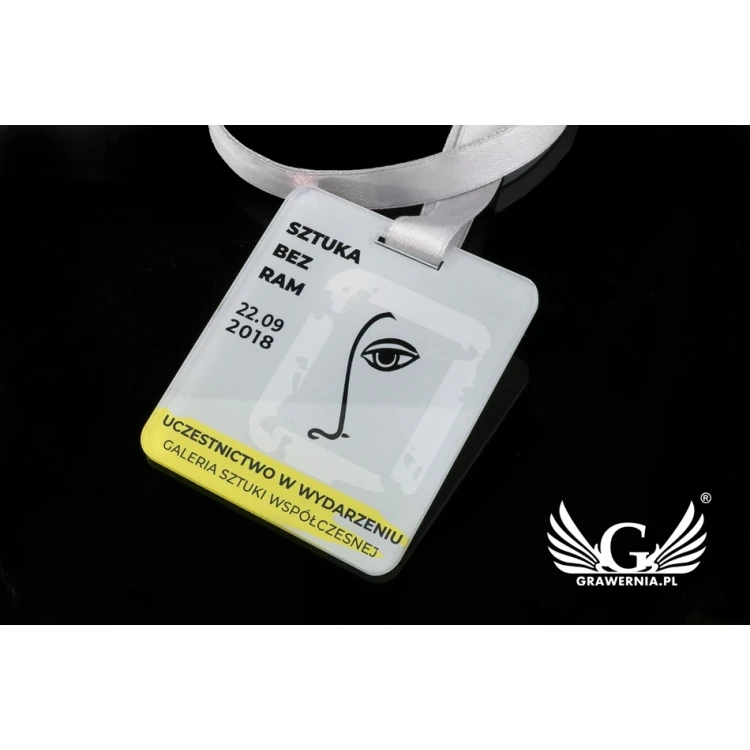 UV-Druck-Acrylmedaille - Art - Abmessungen: 60x68mm - MGR071