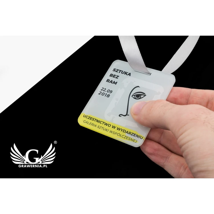 UV-Druck-Acrylmedaille - Art - Abmessungen: 60x68mm - MGR071