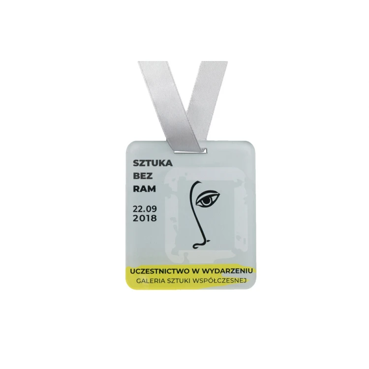 UV-Druck-Acrylmedaille - Art - Abmessungen: 60x68mm - MGR071