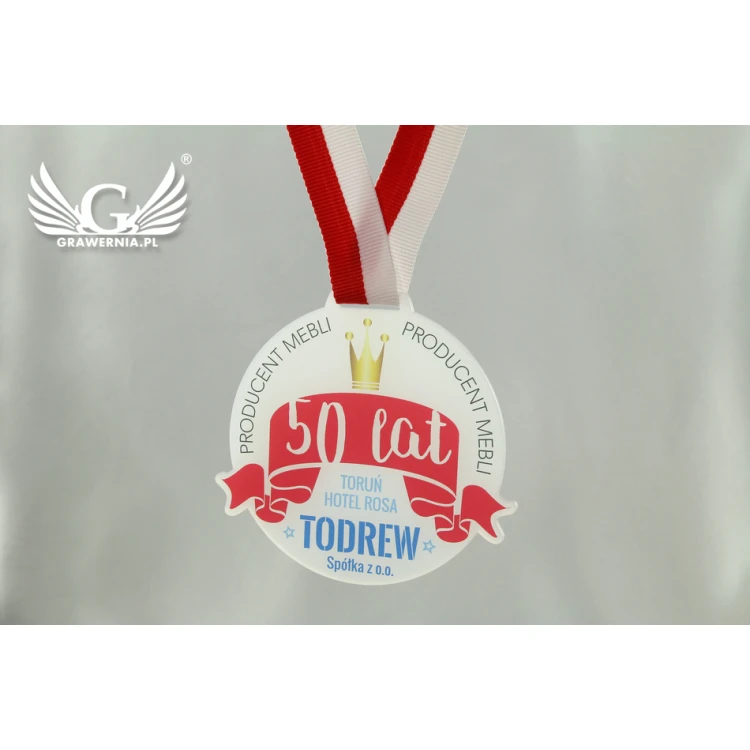 Frosted Acryl Medaille - UV-Druck - MAK001 - Durchmesser 40 bis 80mm
