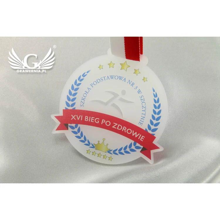 Frosted Acryl Medaille - UV-Druck - MAK001 - Durchmesser 40 bis 80mm