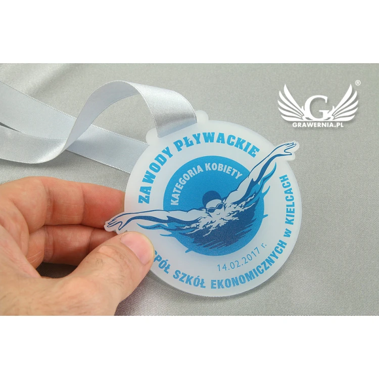 Frosted Acryl Medaille - UV-Druck - MAK001 - Durchmesser 40 bis 80mm