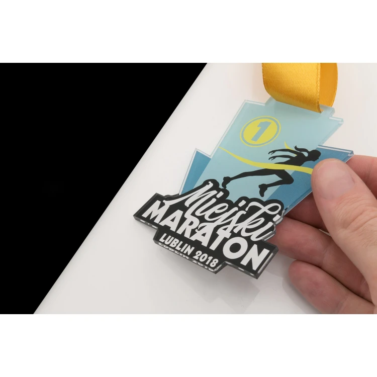 Akrylmedaille - Marathon - Maße: 70x93mm - UV-Druck - MGR066