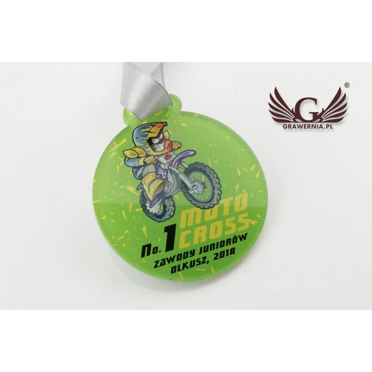 Acrylmedaille UV-Druck - Motocross - Durchmesser: 60mm - MGR064