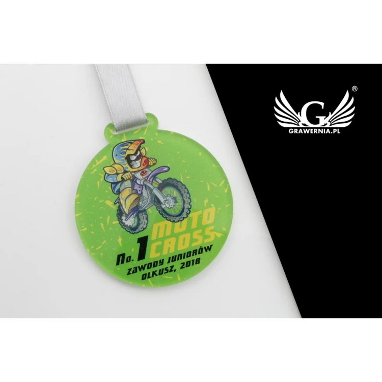 Acrylmedaille UV-Druck - Motocross - Durchmesser: 60mm - MGR064