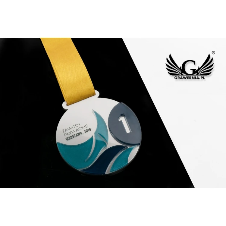 Premium Medaille - Schwimmen - Durchmesser: 70mm - MGR069