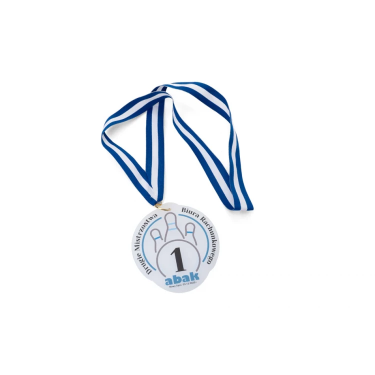 Akrylmedaille mit individuellem UV-Druck - Abmessungen: 91x100mm - MGR094