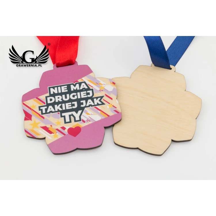 Holzmedaille für Kindergartenkinder, Schüler - Größe 83x89mm - UV-Druck - MGR079