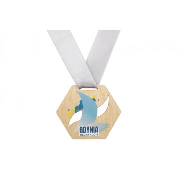 UV-bedruckte Holzmedaille - Marina - Größe: 79x66mm - MGR060