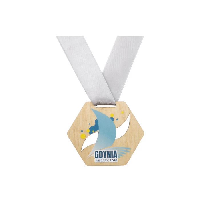 UV-bedruckte Holzmedaille - Marina - Größe: 79x66mm - MGR060