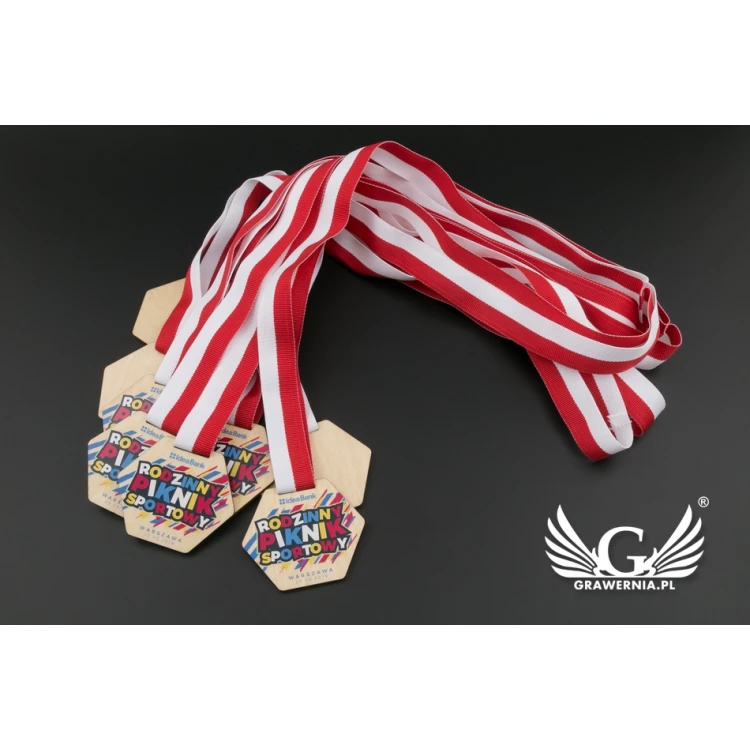 UV-bedruckte Holzmedaille - Abmessungen: 64x54mm - MGR078