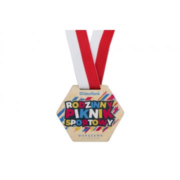UV-bedruckte Holzmedaille - Abmessungen: 64x54mm - MGR078