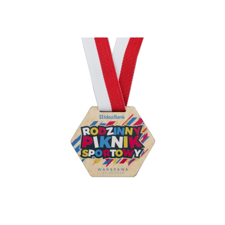 UV-bedruckte Holzmedaille - Abmessungen: 64x54mm - MGR078