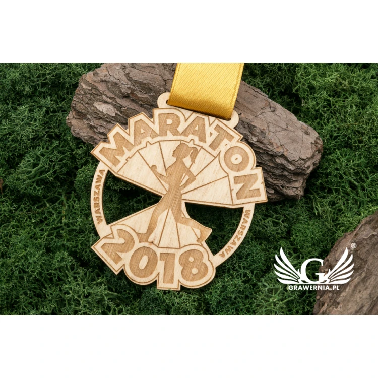 Lasergravierter Holzmedaille - Abmessungen: 75x74mm - Stärke: 3mm - MGR034