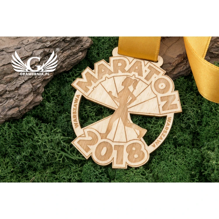 Lasergravierter Holzmedaille - Abmessungen: 75x74mm - Stärke: 3mm - MGR034