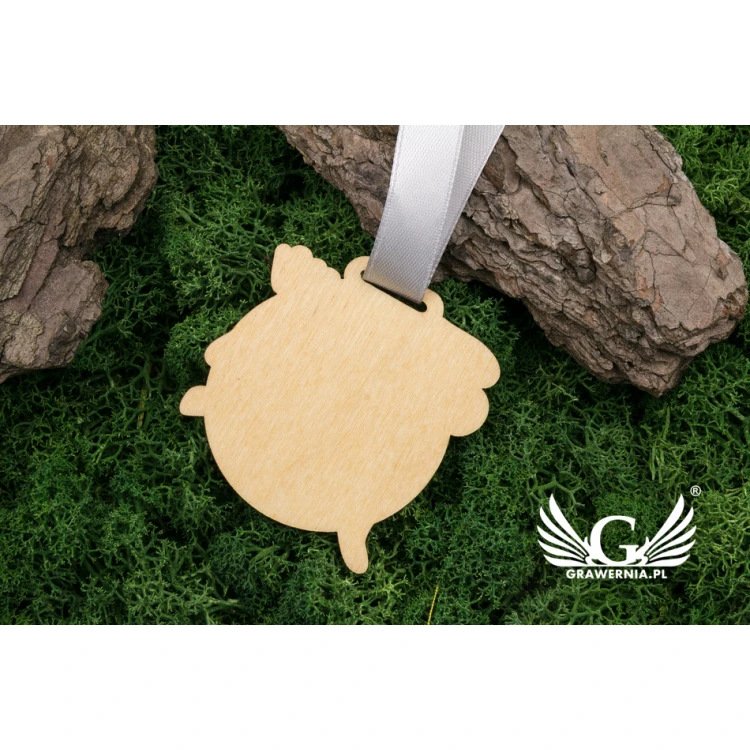 Lasergravierter Holzmedaille - Abmessungen: 56x54mm - Stärke: 3mm - MGR037