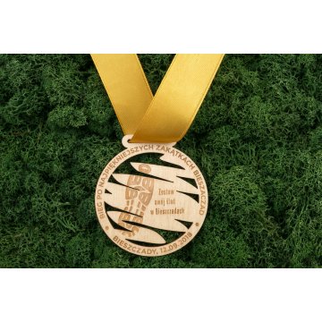 Lasergravierter Holzmedaille - Durchmesser: 70mm - Stärke: 3mm - MGR033