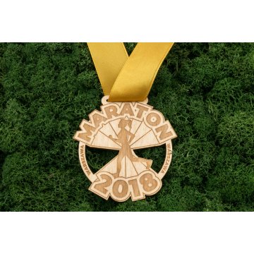 Lasergravierter Holzmedaille - Abmessungen: 75x74mm - Stärke: 3mm - MGR034