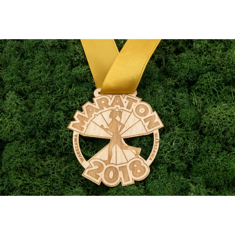 Lasergravierter Holzmedaille - Abmessungen: 75x74mm - Stärke: 3mm - MGR034