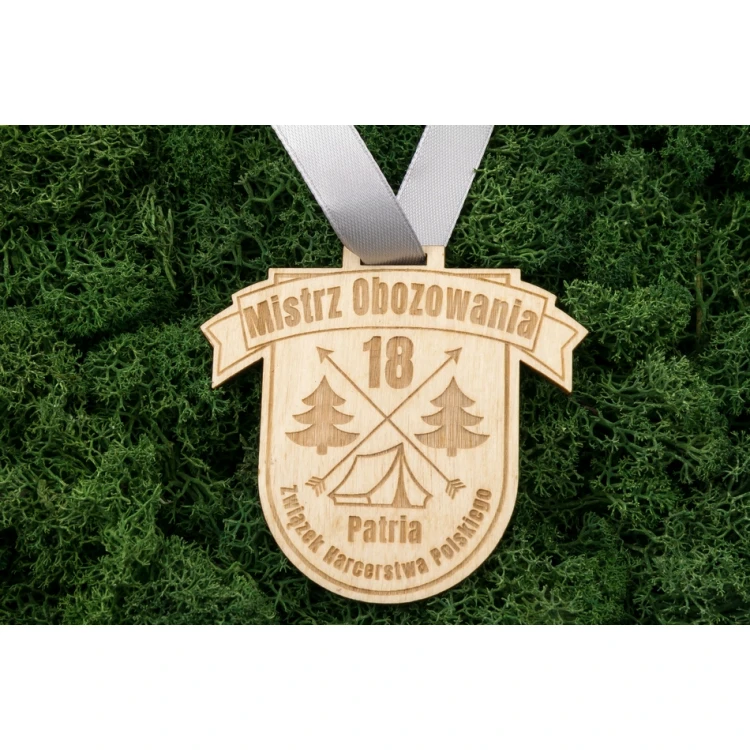 Lasergravierter Holzmedaille - Abmessungen: 70x62mm - Stärke: 3mm - MGR038