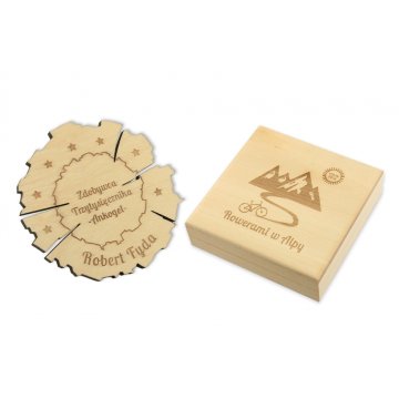 Holzmedaille für jeden Anlass in einer Holzkassette - helle Farbe - MGR012