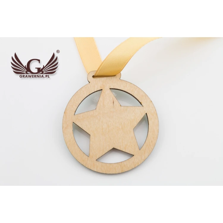 UV-bedruckte Holzmedaille - Super Kindergärtner - Durchmesser: 60mm - MGR057