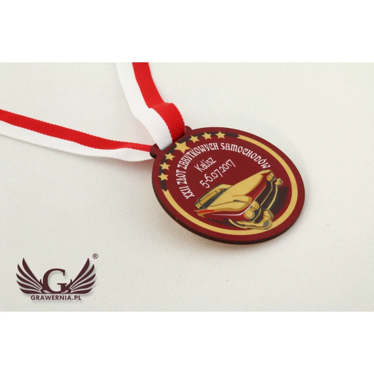 Holzmedaille mit beliebiger Grafik - Durchmesser 40 bis 80mm - UV-Druck - MGR014