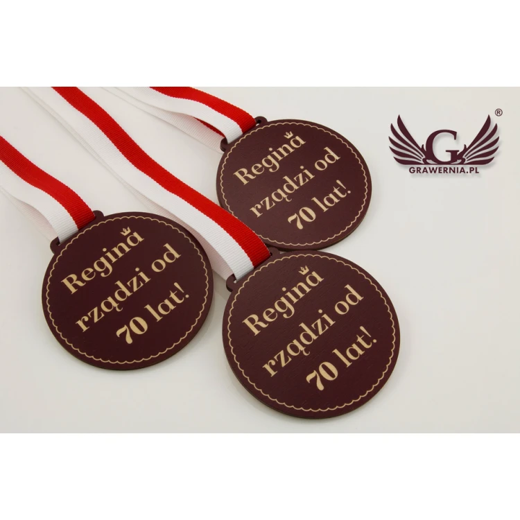 Holzmedaille mit beliebiger Grafik - Durchmesser 40 bis 80mm - UV-Druck - MGR014