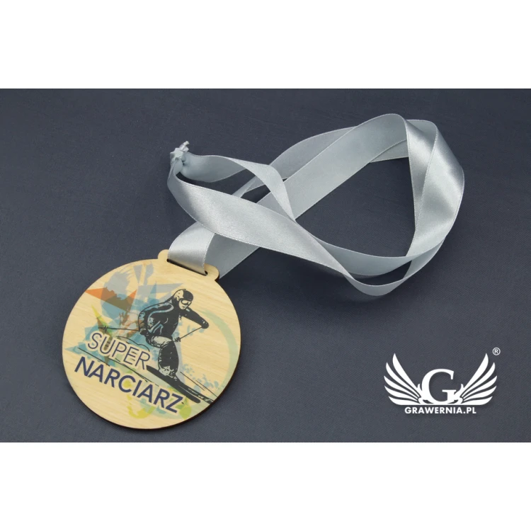 Holzmedaille mit beliebiger Grafik - Durchmesser 40 bis 80mm - UV-Druck - MGR014