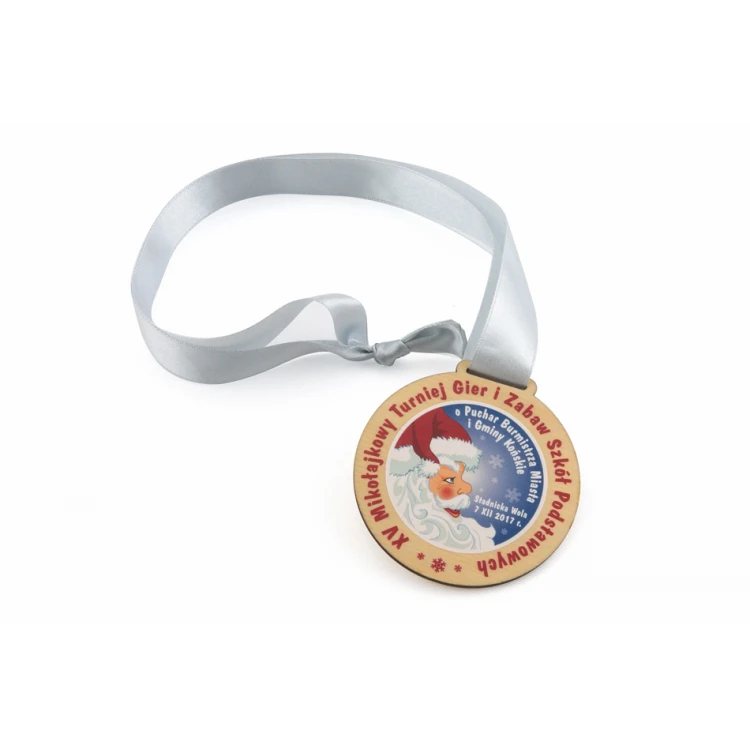 Holzmedaille mit beliebiger Grafik - Durchmesser 40 bis 80mm - UV-Druck - MGR014
