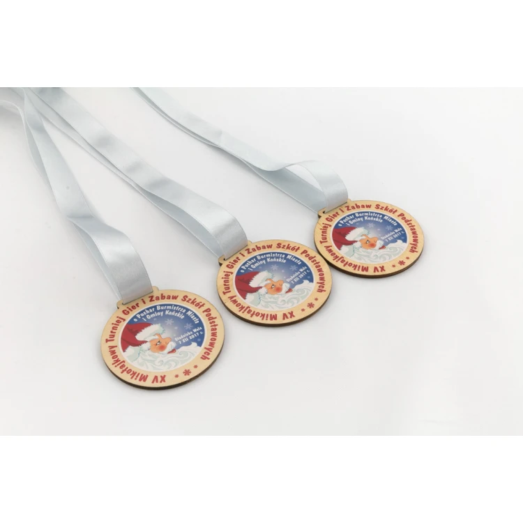Holzmedaille mit beliebiger Grafik - Durchmesser 40 bis 80mm - UV-Druck - MGR014