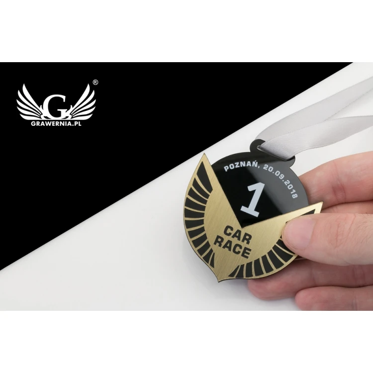 Premium Medaille - Autorennen - Abmessungen: 58x62mm - MGR070
