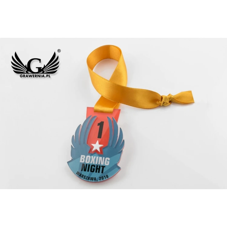 Premium Medaille - Boxen - Abmessungen: 67x96mm - MGR072