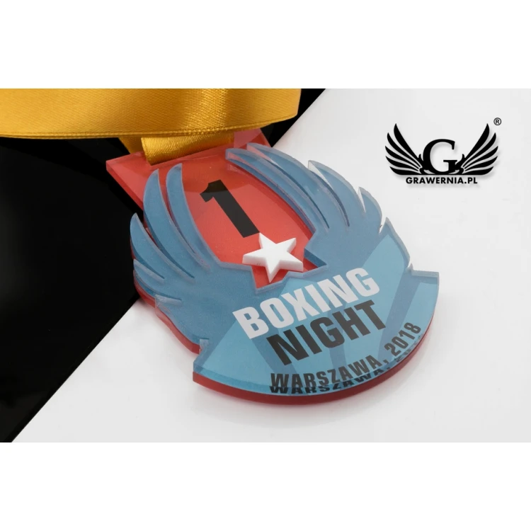 Premium Medaille - Boxen - Abmessungen: 67x96mm - MGR072
