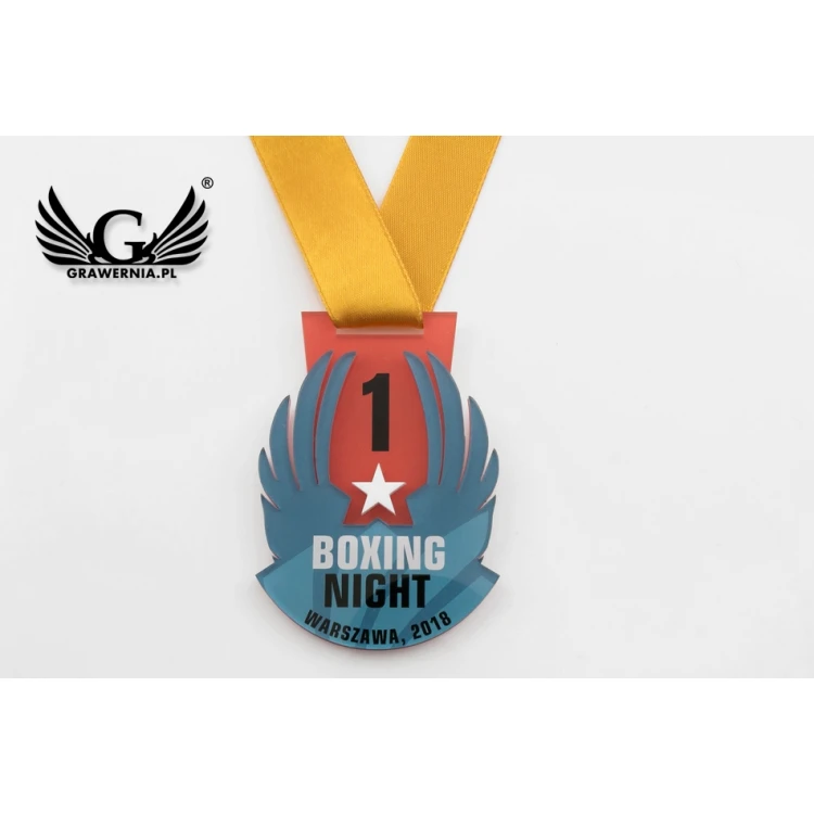 Premium Medaille - Boxen - Abmessungen: 67x96mm - MGR072