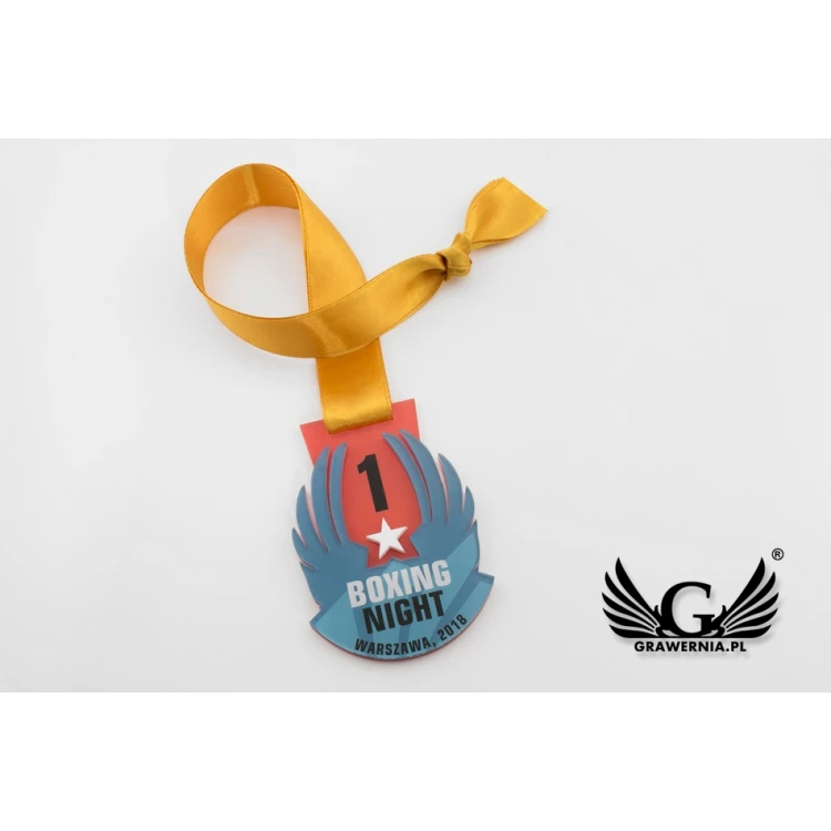 Premium Medaille - Boxen - Abmessungen: 67x96mm - MGR072