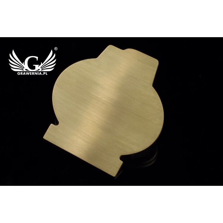 Messingmedaille in Holzkassette mit Gravur - Durchmesser 70mm