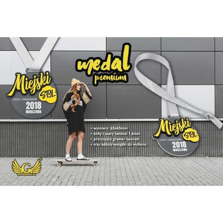 Premium Medaille - Punk - Abmessungen: 65x65mm - MGR074