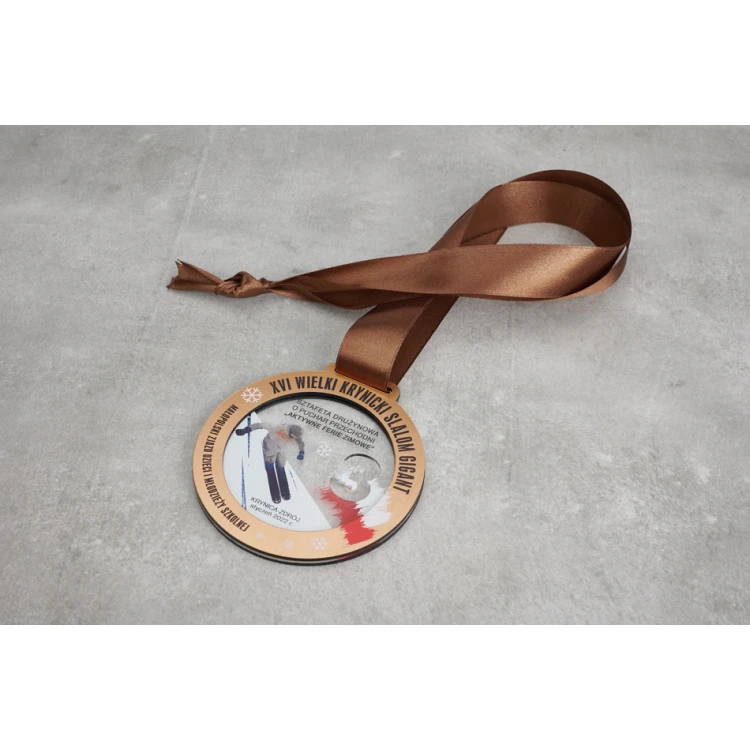Premium Medaille - Ski 1 - Abmessungen: 90x90mm - MGR103
