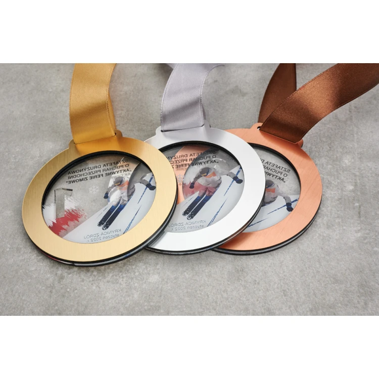 Premium Medaille - Ski 1 - Abmessungen: 90x90mm - MGR103
