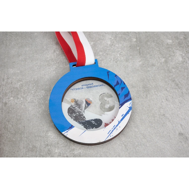 Premium Medaille - Ski 2 - Abmessungen: 90x90mm - MGR087