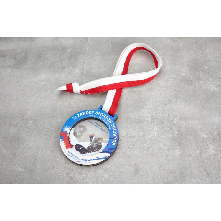 Premium Medaille - Ski 2 - Abmessungen: 90x90mm - MGR087