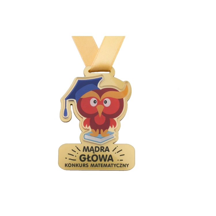 Premium Medaille - Eule - Abmessungen: 65x50mm - UV-Druck - MGR067