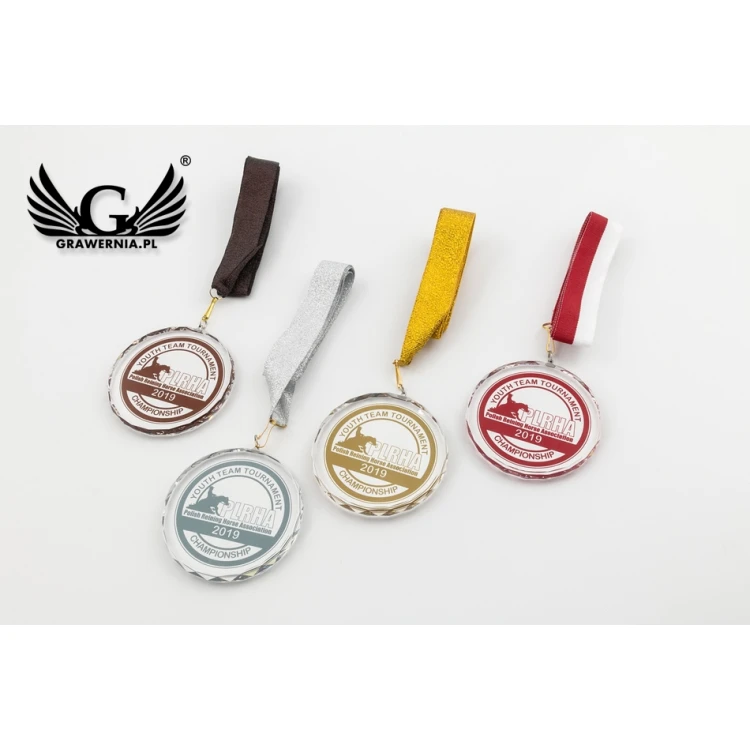 Elite Glasmedaille mit farbigem UV-Druck und Etui - MGR084