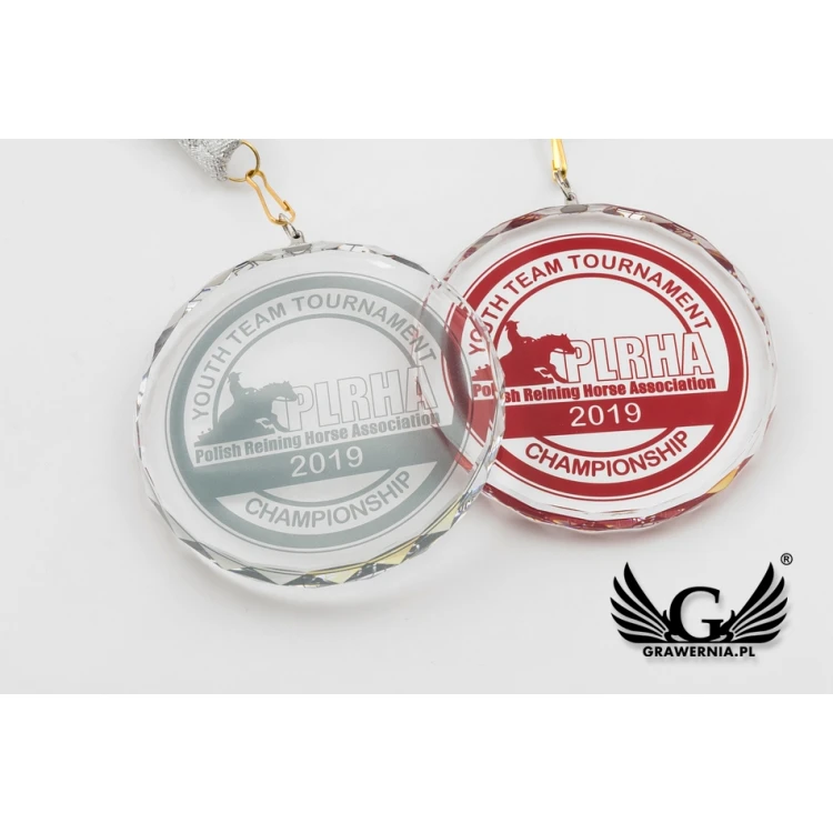 Elite Glasmedaille mit farbigem UV-Druck und Etui - MGR084