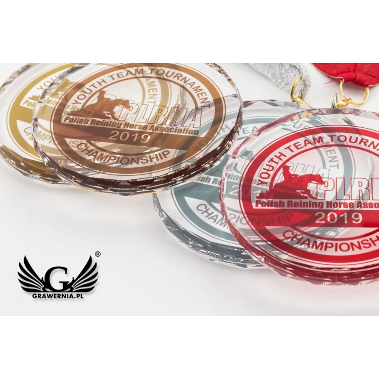 Elite Glasmedaille mit farbigem UV-Druck und Etui - MGR084
