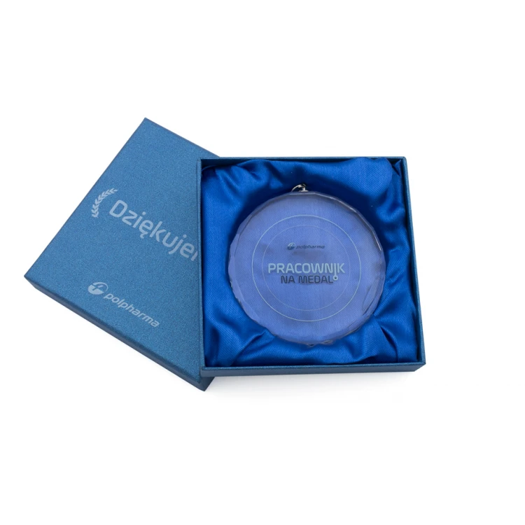 Elite Glasmedaille mit farbigem UV-Druck und Etui - MGR024